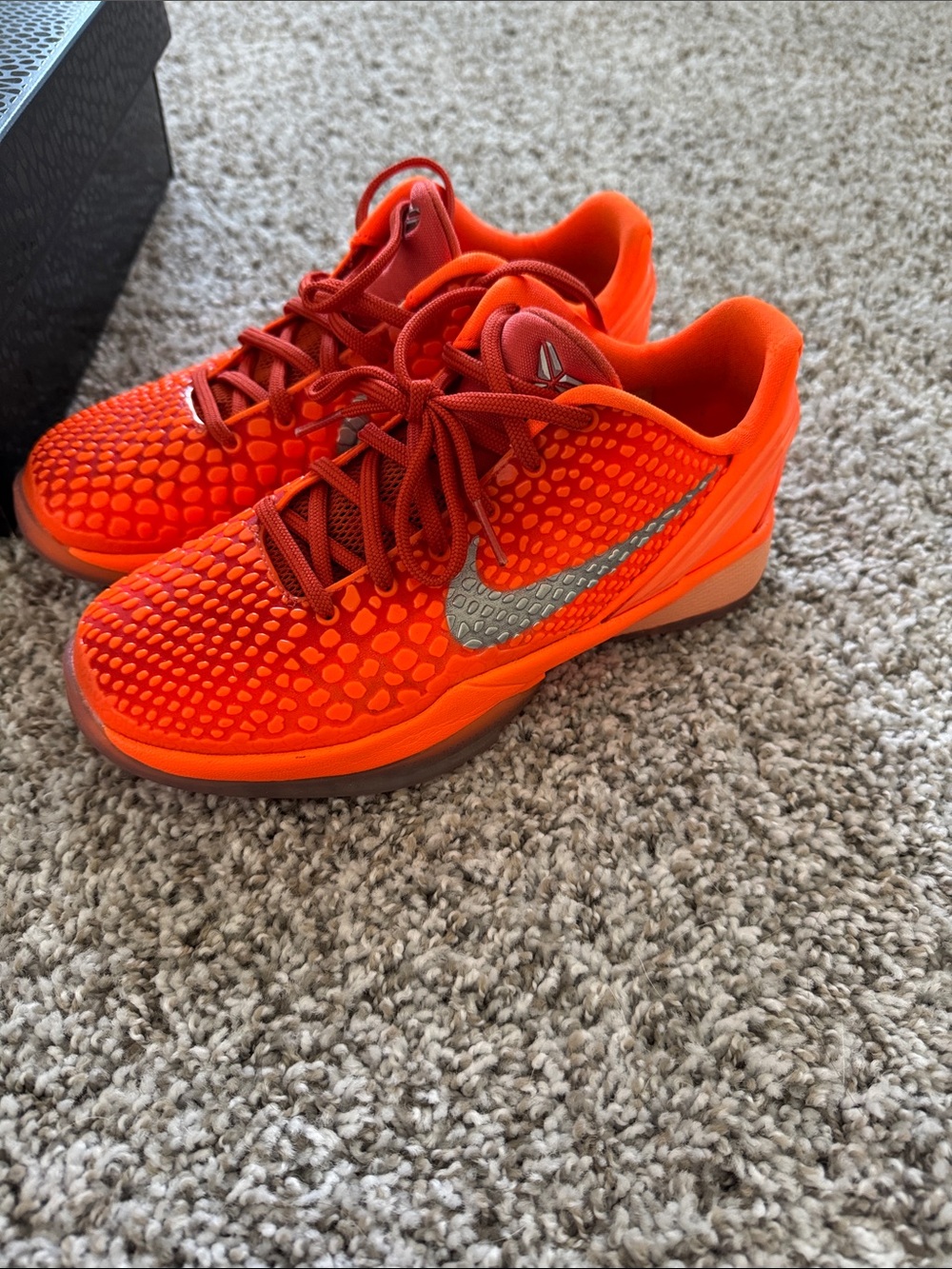 Nike Kobe VI Bright Orange Athletic Sneakers